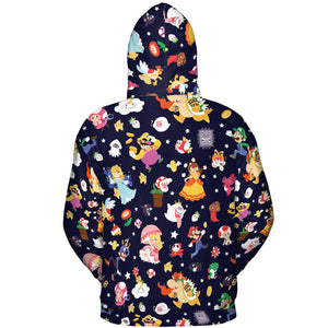 Mushroom Kingdom Super Mario All-over Print Hoodie