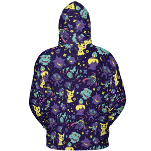 Gengar Ghost Pokemon Pattern All-over Print Hoodie