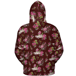 Slimer Ecto-1 Proton Pack Floral Ghostbusters All-over Print Hoodie