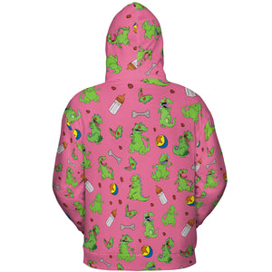 Rugrats Reptar Pattern All-over Print Hoodie