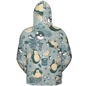 Summer Relax Snorlax Pokemon All-over Print Hoodie