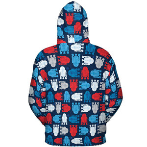 R2-D2 Star Wars 4th of July Pattern All-over Print Hoodie