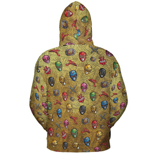 Power Team Mighty Morphin Power Rangers All-over Print Hoodie