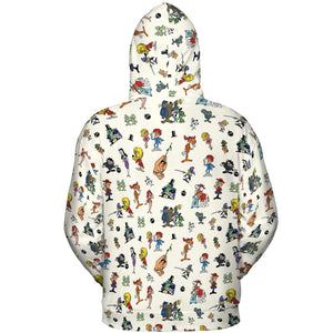 The Adventures of Rocky and Bullwinkle and Friends Characters Pattern All-over Print Hoodie