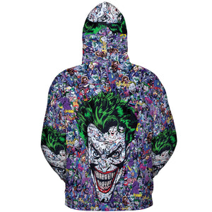 Joker The Most Favourite Characters Pattern All-over Print Hoodie