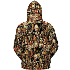 Horror Movie Characters Halloween Pattern All-over Print Hoodie