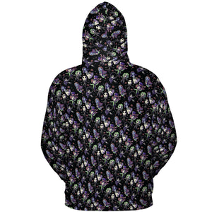 Buttons Characters Pattern All-over Print Hoodie