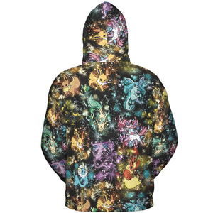 Eevee Evolution in the Galaxy All-over Print Hoodie