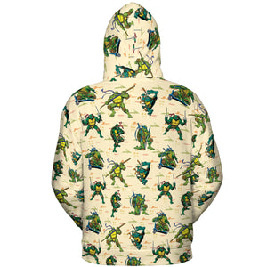 TMNT Characters Weapon Pattern All-over Print Hoodie