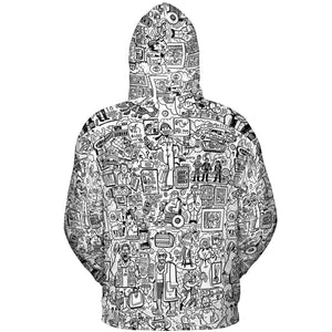The Big Lebowski Doodles All-over Print Hoodie