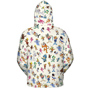 80s 90s Commercial Mascot Cereal All-over Print Hoodie