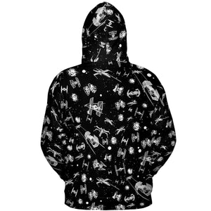 Space Ship Battle Star Wars All-over Print Hoodie