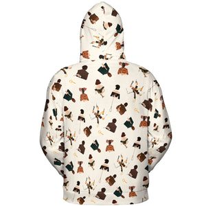 Clue The Movie Characters Pattern All-over Print Hoodie