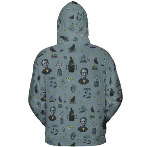 The Dark Themed Edgar Allan Poe All-over Print Hoodie