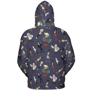 Little Shop Of Horror Characters All-over Print Hoodie