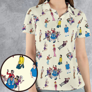 The New Adventures of Gilligan Pattern AOP Men/Women Polo Shirt