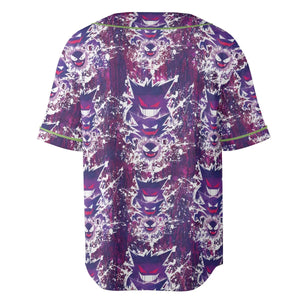 Ghostly Evolution Ghastly Haunter Gengar Pokemon Hawaiian Unisex Baseball Jersey