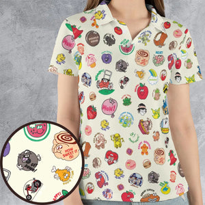Vintage Trend Matte Scratch & Sniff AOP Men/Women Polo Shirt