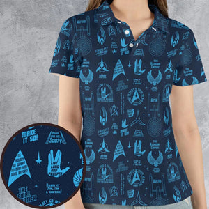 Trekkie Star Trek Pattern AOP Men/Women Polo Shirt