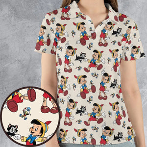Whimsy Wear Pinocchio AOP Men/Women Polo Shirt