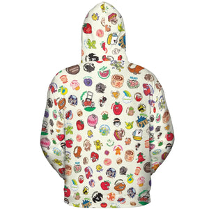 Vintage Trend Matte Scratch & Sniff All-over Print Hoodie