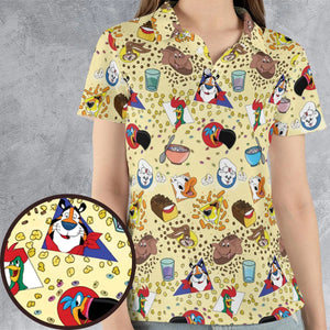 Bimbo Cheetos Cereal Mascot AOP Men/Women Polo Shirt