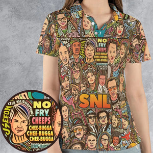 Blues Brothers Waynes World Coneheads SNL Characters AOP Men/Women Polo Shirt