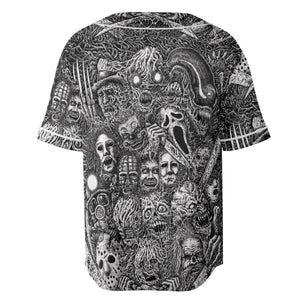Horror Movie Assemblage Ghostface Xenomorph Pinhead Freddy Michael Myers Unisex Baseball Jersey