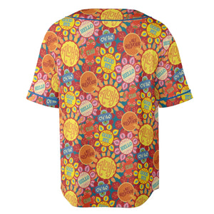 It's a Small World Flowers Unisex Baseball Jersey