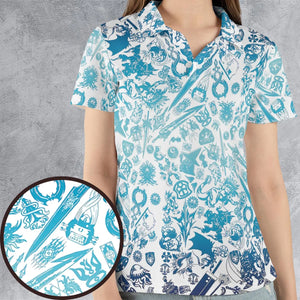 Blue Moggle Final Fantasy AOP Men/Women Polo Shirt