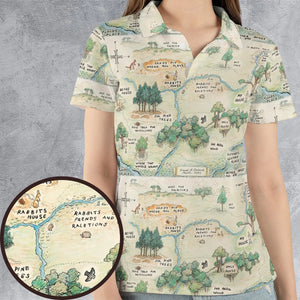 Hundred Acre Wood Map AOP Men/Women Polo Shirt