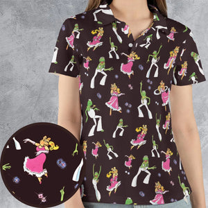 Disco Couple Kermit And Piggy The Muppet Show AOP Men/Women Polo Shirt