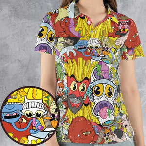 Pure Chaos Aqua Teen Hunger Force AOP Men/Women Polo Shirt