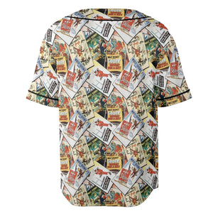 Goofy Vintage Posters Unisex Baseball Jersey