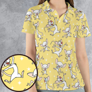 Lab Style Pinky and the Brain AOP Men/Women Polo Shirt