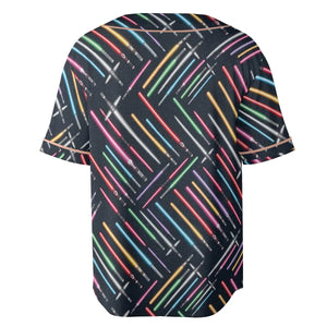 Lightsabers Star Wars Pattern Unisex Baseball Jersey