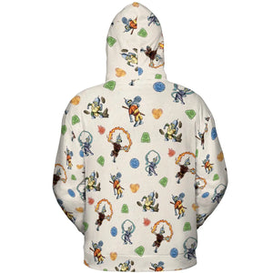 Water Earth Fire Air Bender Futurama All-over Print Hoodie