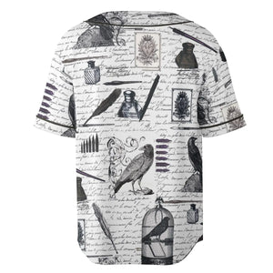 Nevermore The Raven Edgar Allan Poe Unisex Baseball Jersey