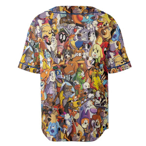 Dogs From Famous Cartoons Unisex Baseball Jersey