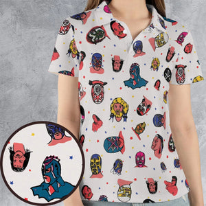 Lucha Libre Wrestling AOP Men/Women Polo Shirt