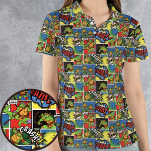 Teenage Mutant Ninja Turtles Comic AOP Men/Women Polo Shirt