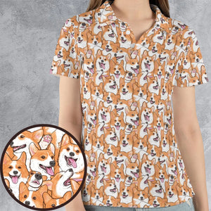 That's a lot of Corgi AOP Men/Women Polo Shirt