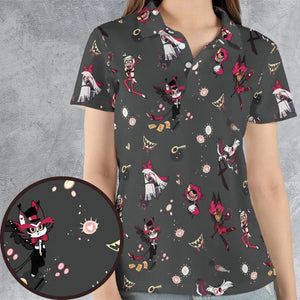 Helluva Hazbin AOP Men/Women Polo Shirt