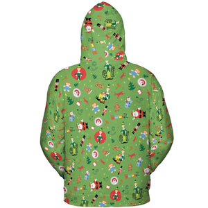 ELF Christmas Pattern All-over Print Hoodie