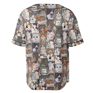 Funny Cat Internet Meme Unisex Baseball Jersey