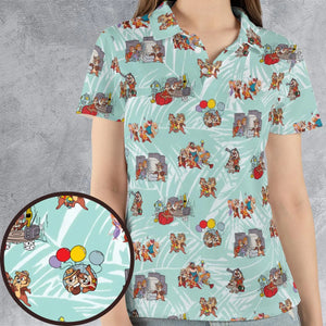 Rescue Team Chip 'n Dale Rescue Rangers AOP Men/Women Polo Shirt