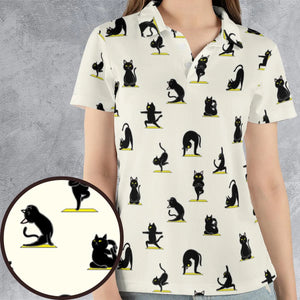 Bombay Cat Yoga Pattern AOP Men/Women Polo Shirt