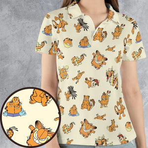 Lazy Legend Garfield Pokemon Mashup AOP Men/Women Polo Shirt
