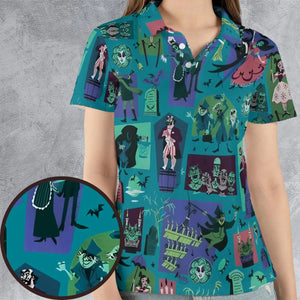 Haunted Chic Haunted Mansion AOP Men/Women Polo Shirt