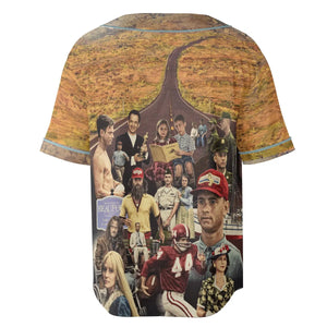 Forrest Gump's Journey Collage Unisex Baseball Jersey